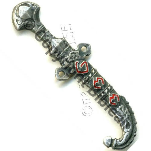 GOUM MIXTE MAROCAIN  DrPNOM Dep Dos grave ARGENT Eping tuyau Guilloche vrac Sc.STELLA 52Eur02.08