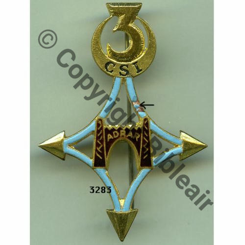 CSI  3e CIE SAHARIENNE INFANTERIE G1554  Dr Src.grandspins13 PV72Eur