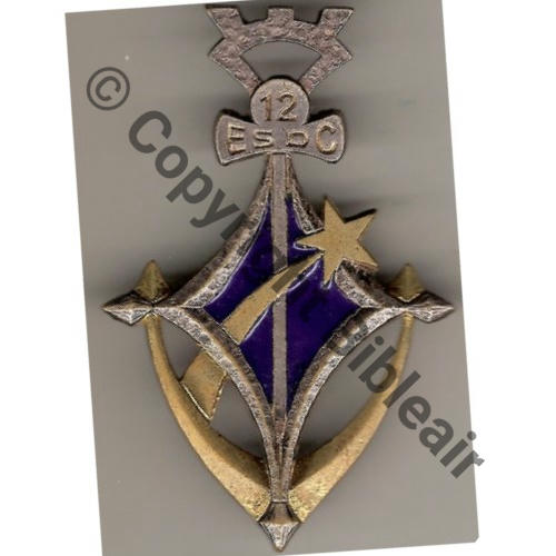 ESDC 12e ESCADRON SAHARIEN DECOUVERTE COMBAT  DrP Guillche 2Anneaux Src.mian04nou PV60Eur 
