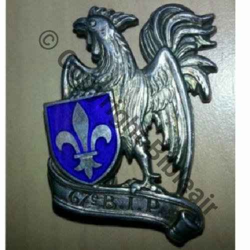 RI  067eRgt INF ou RIP  DrP Grave ARGENT Eping ds tuyau H551 Guilloche embouti Src.dannydunkan MAP45Eur 