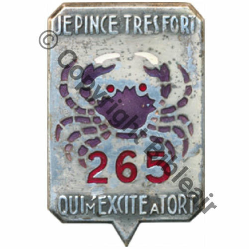 RI  265eRI  Avant WW2  AB.P Dep  Past Rennes poinconnee Dos lisse irreg FACE ARGENTEE Src.LAVOCAT 200EurInv 