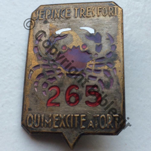 RI  265eRI  Avant WW2  AB.P Dep  Past Rennes poinconnee Dos lisse irreg Src.moussetic 60EurInv 