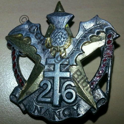 RI  26eRI 26 et CROIX Argente  sur Drape SM Bol fenetre Dos quadrille losange Src.dannydunkan 5EurInv 