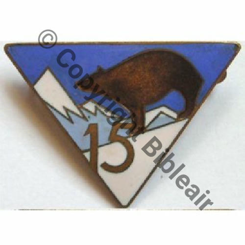RIA  15e Rgt  INFANTERIE ALPINE  AB.P Dep Past AB.RENNES Dos lisse irreg Src.c.alex 51Eur09.13 