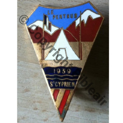 RIA  15e Rgt  INFANTERIE ALPINE Bat de disponibles LE PERTHUS ST CYPRIEN  AB.P Dep Bol poinconne Dos lisse 1939 380Ex Src.dannydunkan 299EurInv 