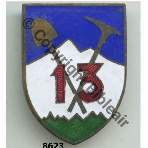 RIA  55eRgt INFANTERIE ALPINE 13e CIE PIONNIERS  SM AUGIS... Src.grandspins13 320urInv  