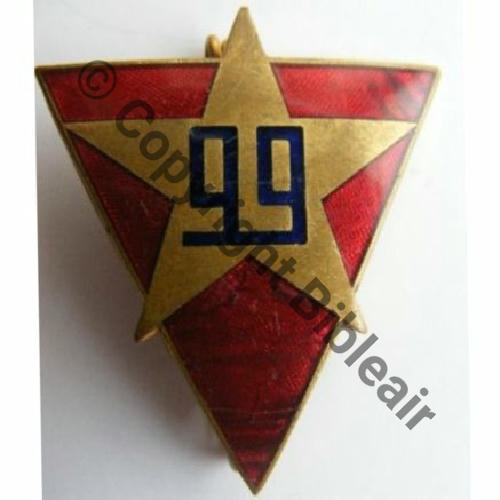 RIA  99eRgt INFANTERIE ALPINE SECTION ECLAIREURS SKIEURS  AB SM Past Rennes poinconnee Dos lisse Src.vieillarde 93Eur10.15