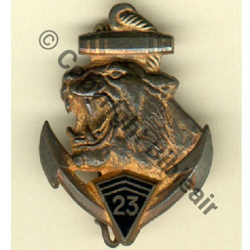 RIC  23eRgt INFANTERIE COLONIALE  DrBER Dep grosse tete 39.40 Sc.grandspins13 MAX65Eur 