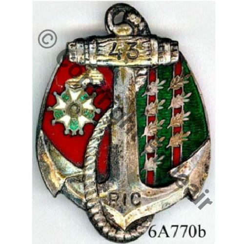 RIC  43eRIC  DrPBER ARGENT Eping tuyau.. absente Dos lisse irreg Ancre relief Sc.SEGALEN MAP200Eur