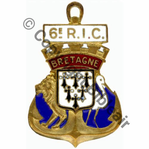 RIC  6eRgt INFANTERIE COLONIALE  BRETAGNE  AB.P Poincon Src.matadi1955 87EurInv 