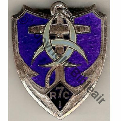 RIC  7eRgt INFANTERIE COLONIALE  ARGENT 2Poincons  DrPBer Dep Dos lisse Src.mian04nou 110EurInv 