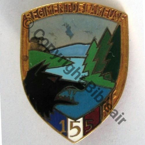 RIF  155e Rgt INFANTERIE FORTERESSE  Ligne MAGINOT  AB.P Dep Bol poinconne LAC BICOLORE Src.lacolo 95EurInv 