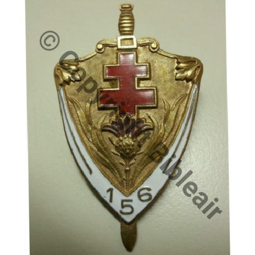 RIF  156eRIF Rgt INFANTERIE FORTERESSE LIGNE MAGINOT SM Bol fenetre Dos lisse irreg Src.dannydunkan 221Eur11.13 