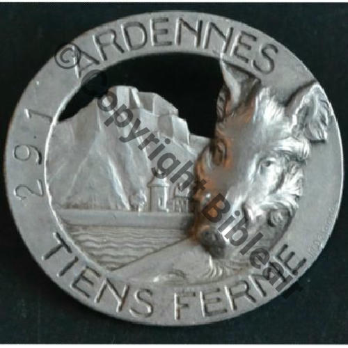 RIF  291e INF FORTERESSE SECTEUR ARDENNES  SM Bol pincon AB.. Dos lisse irreg Embouti Src.dannydunkan MAP119Eur 