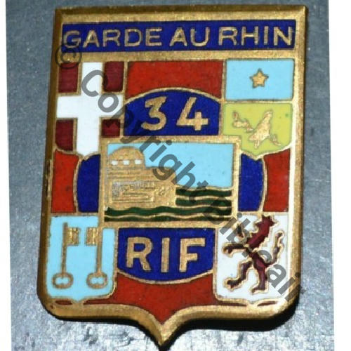 RIF  34eRIF GARDE AU RHIN  SM Dos irreg scintillant Src.dannydunkan 179EurInv 