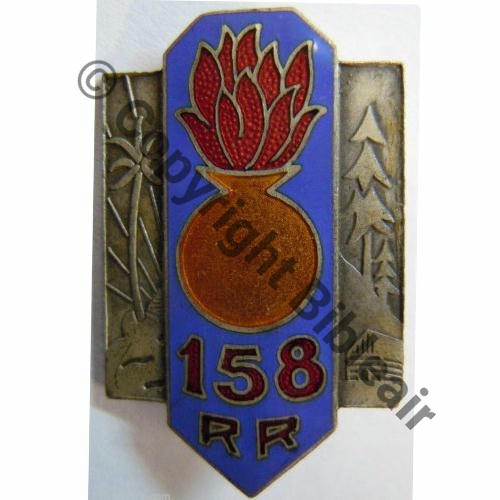 RR  158e Rgt REGIONAL INFANTERIE  LIGNE MAGINOT SM (AUGIS)  Bol fenetre allonge Dos granuleux Src.leberetvert 30Eur12.07