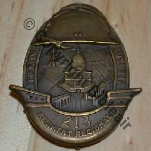 RR  213e Rgt REGIONAL INFANTERIE  SM  Bol fenetre papillon alu recolle Dos lisse embouti leger Src.dannydunkan MAP 199Eur 