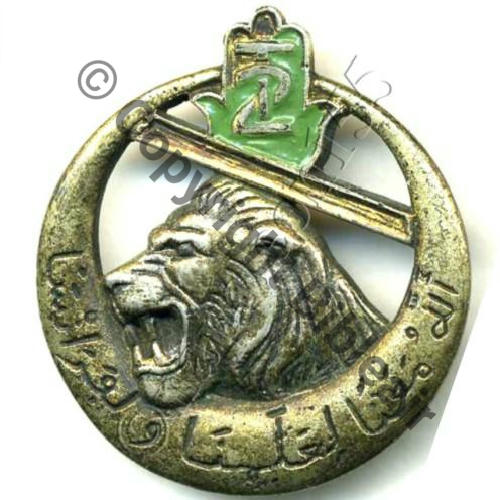 RTA  02eRgt TIRAILLEURS ALGERIENS FAB LOC ARGENT Peint Eping bascule Dos lisse  Sc.STELLA 153Eur05.08