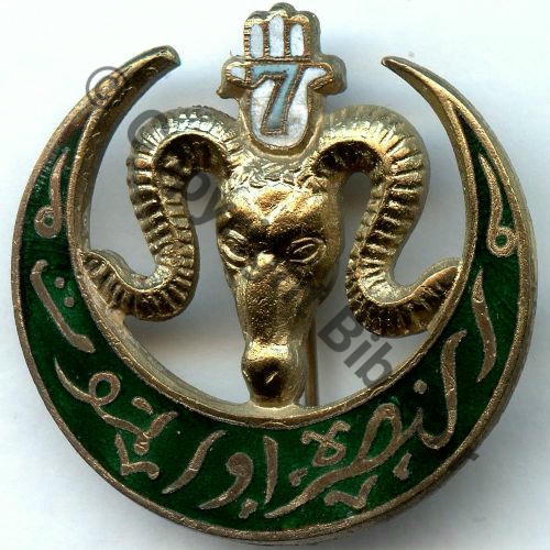 RTA  07eRgt TIRAILLEURS ALGERIENS Epinal SM Bol Dos lisse irreg Embouti Src.STELLA PV9Eur