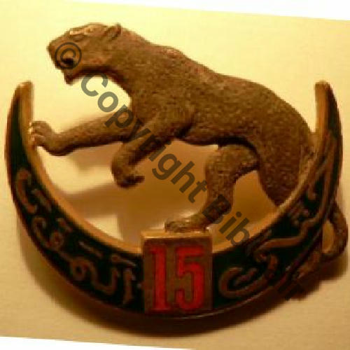 RTA  15eRgt TIRAILLEURS ALGERIENS G1390  DrP 2Anneaux Guilloche Sc.lansquenet91 35Eur11.07