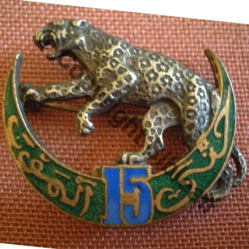 RTA  15eRgt TIRAILLEURS ALGERIENS G1390  SM Eping bascule Dos lisse Embouti Sc.argitxu 150EurInv