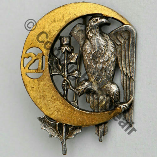 RTA  21eRgt TIRAILLEURS ALGERIENS   AB.P Dep +Poincon Eping bascule Dos lisse Embouti Src.mdt.collections 92EurInv 