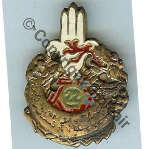 RTA  22eRgt TIRAILLEURS ALGERIENS Bat Marche  SM ou Dr... tres etame MOULAGE LOC.. Bol Guilloche vrac irreg etame Sc.dixmude PV120EurInv