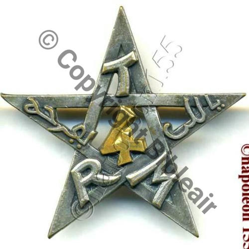 RTM  4eRgt TIRAILLEURS MAROCAINS  DrPBER Dep 2Anneaux Dos lisse Src.STELLA