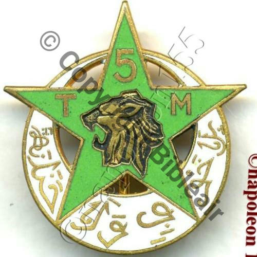 RTM  5eRgt TIRAILLEURS MAROCAINS  OFSI Bol fenetre Guilloche vrac Sc.STELLA