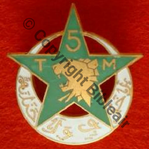 RTM  5eRgt TIRAILLEURS MAROCAINS modele plat AB.P Dep Bol poinconne WW2 Sc.GAULOIS74