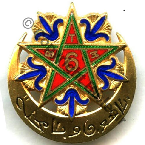 RTM  6eRgt TIRAILLEURS MAROCAINS 2eBat MARCHE INDO  DrPNOM Dep Eping PISTON Poincon et ARGENT en relief Guilloche vrac G.853 Src.STELLA 88Eur04.12 