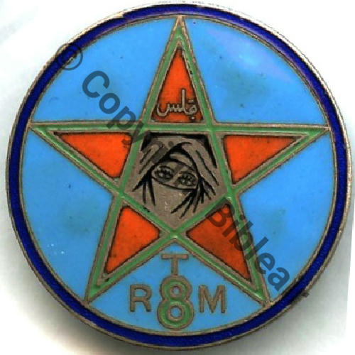 RTM  8eRgt TIRAILLEURS MAROCAINS  AB.P Dep Past Rennes Dos lisse irreg incurve Sc.STELLA 102Eur04.12 