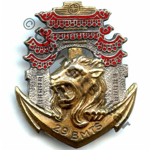 BMTS  29eBat MARCHE TIRAILLEURS SENEGALAIS  AB.P Epingle bascule Dos lisse irreg Embouti Src.STELLA Sup22Eur