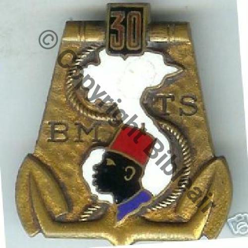 BMTS  30eBat MARCHE TIRAILLEURS SENEGALAIS  DrPNOM Bol Guilloche vrac Embouti Sc.67iml