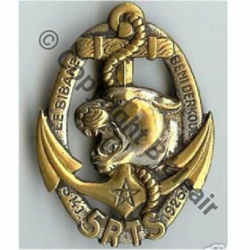 RTS  05eRgt TIRAILLEURS SENEGALAIS H314  DrPNOM 2Anneaux Guilloche Embouti Sc.poussin19