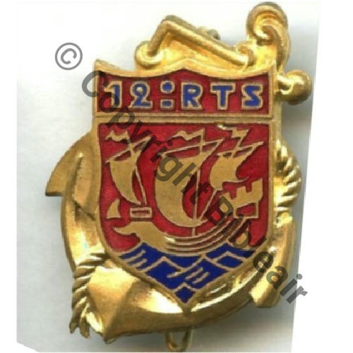 RTS  12eRgt TIRAILLEURS SENEGALAIS  DrPBER Dep Bol Dos lisse irreg  Src.STELLA 498EurInv 