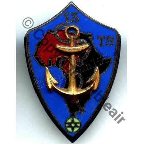 RTS  13eRgt TIRAILLEURS SENEGALAIS  DrPNBer Bol Dos lisse irreg H650 Src.STELLA MAP14Eur