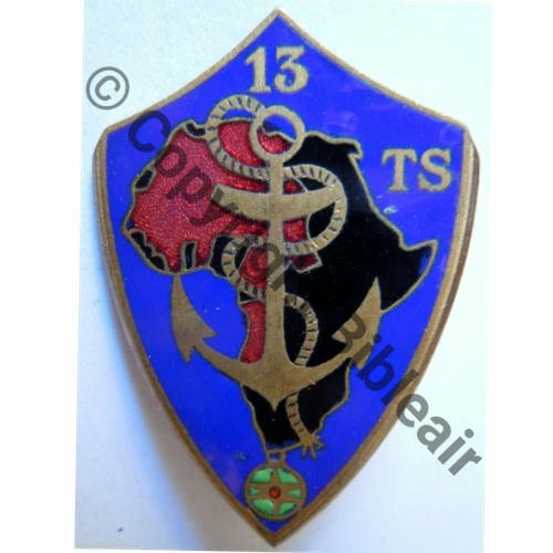 RTS  13eRgt TIRAILLEURS SENEGALAIS  DrPNBer Dep Bol allonge Dos lisse irreg  Src.LEBERETVERT PV60Eur