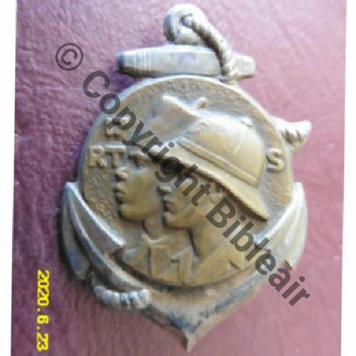 RTS  17eRgt TIRAILLEURS SENEGALAIS 1939.40  DRAGO PARIS Dep Bol Dos lisse irreg Embouti Src.5178sam 85EurInv
