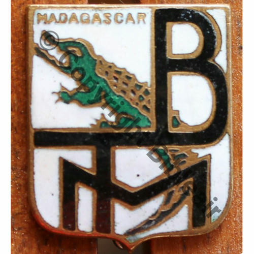 BTM Bat TIRAILLEURS MALGACHES  AB.PARIS Bol poinconne Dos lisse Src.eldi.fr 100Eur11.18 