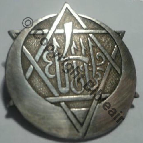 RTT  04eRgt TIRAILLEURS TUNISIENS 1940 ARGENT  DrPN Ber poincon JD.. 2Anneaux Dos lisse Src.byfa33  45EurInv 