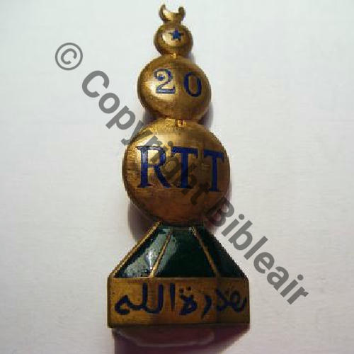RTT  20eRgt TIRAILLEURS TUNISIENS  DrPNBer Dep Eping Vertic past ou bol en haut Src.byfa33 88Eur11.12 