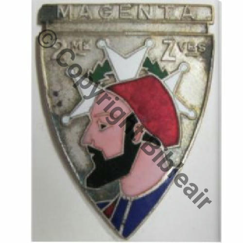 Z  02eRgt ZOUAVES   MOURGEON SM Bol fenetre pastille  Dos lisse irreg Src.numis19etcollect.  PV45Eur 