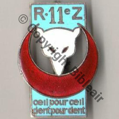Z  11eRgt ZOUAVES   AB.P Dep poincon +Past Dos lisse Sc.glorialasso 169Eur02.08