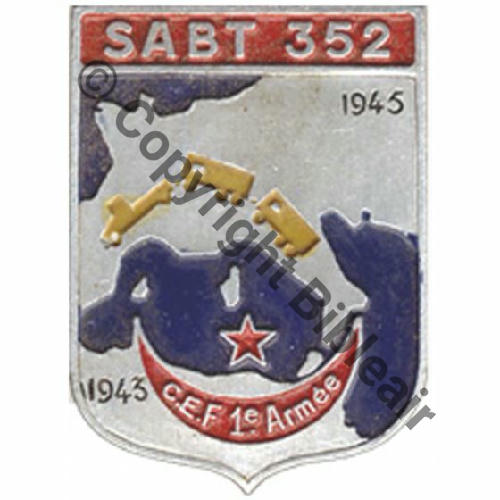 PAIN SABT 352e Section Autonome de Boulangerie Tractee BLEU FONCE  A.AUGIS LYON S.BARTH 2Lig 2Griffes Dos grenu Alu Src.lavocat 90EurInv 
