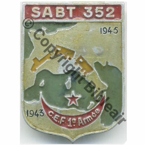 PAIN SABT 352e Section Autonome de Boulangerie Tractee BLEU VERT  A.AUGIS LYON ST.BARTH 2Lig 2griffe Grenu Alu peint  Src.wgolan2 60EurInv
