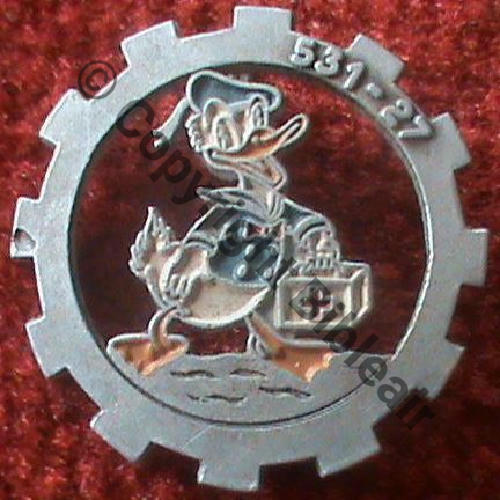 CAS  531.27.Cie AUTO SANITAIRE du TRAIN  1943  SM Alu peint Bol rivete x2 Dos lisse irreg Src.saharien50 70EurInv 