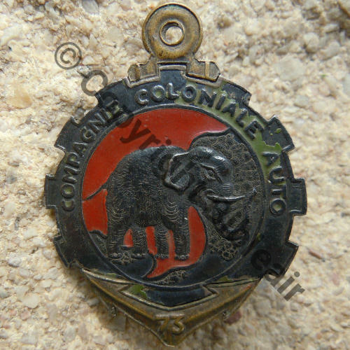 CCA 73e CIE COLONIALE AUTO  SM Bol resoude Dos lisse cercle en Relief MY LOI HUE 1947 GARANTIE ARGENT Src.lapetitebrocdechacha 944EurInv 