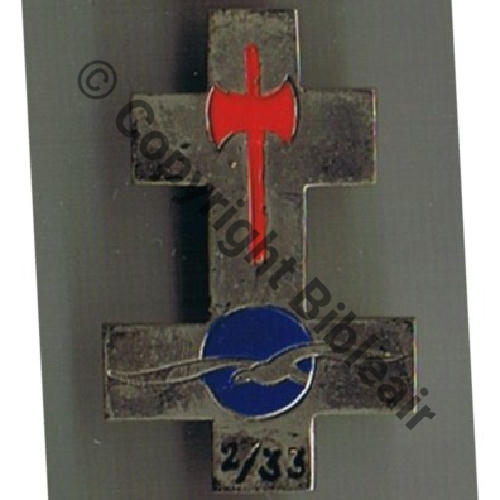 33.2 1944.45 COPIE NH  GR.II.33 SAVOIE  COPIE Fab Perso ADC REY Metal Peint Bol fenetre allonge colle araldite Alu decoupe Dos lisse plat et raye Src.S.GARNIER 