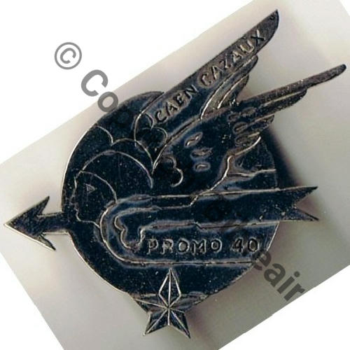 PROMO CAEN CAZAUX 1940  Fab Perso COPIE recente Bol fenetre allonge colle araldite Alu decoupe Dos lisse plat et raye Src.S.GARNIER ADC REY 